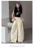 Girls' Summer 2026 New Flower Bud Lightweight Casual Pants, Korean Version Loose Wide Leg Pants for Adults and Children