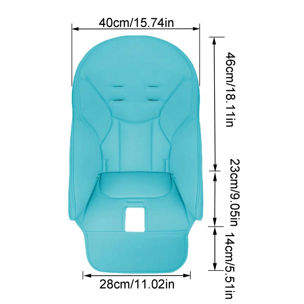 

Children dining chair Seat Cushion Baby PU Leather Dining Chair Cover Soft Comfortable Feeding Seat for High Chair Seat pads синий