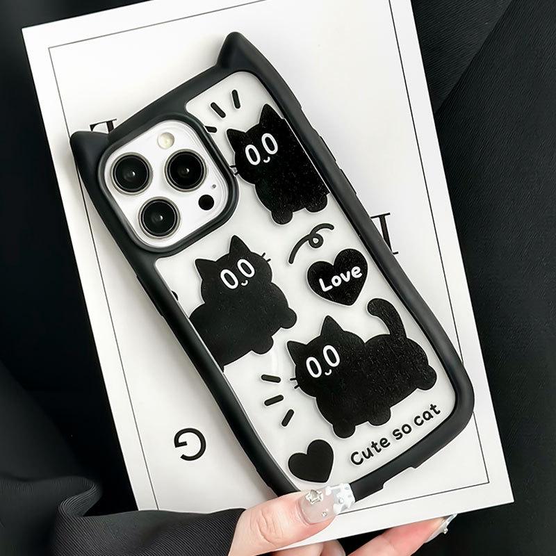 Zhitai iPhone 16 Pro Cat Ear Cartoon Case for Apple 15/14/13 Pro Max/12
