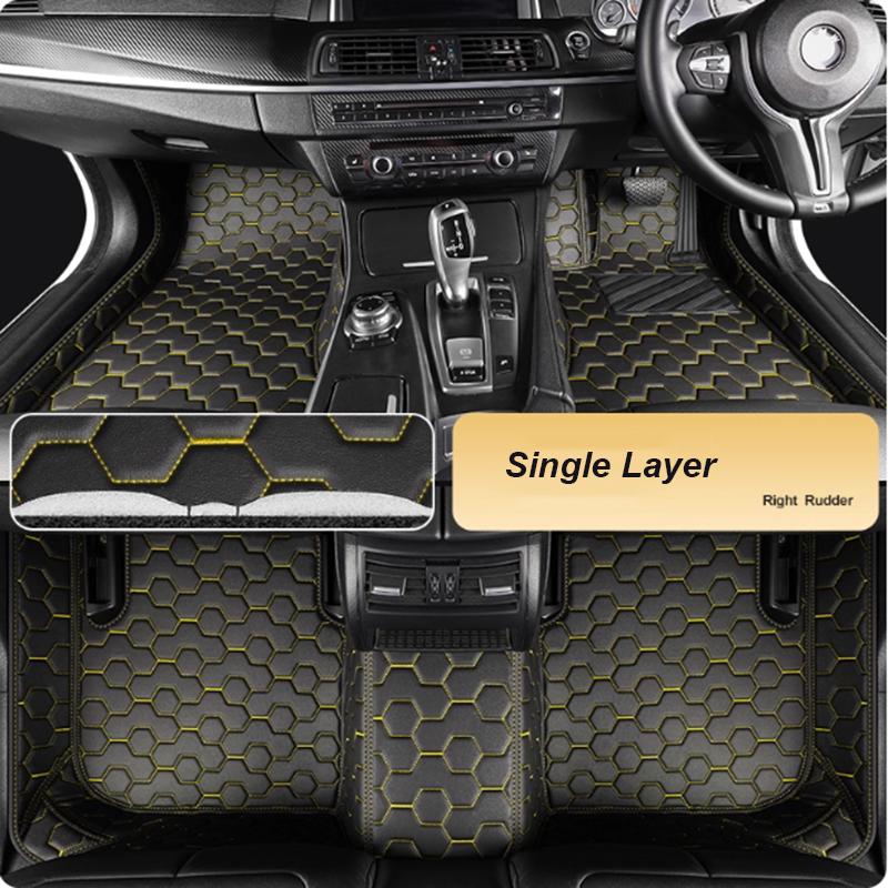 5D Leather Waterproof Custom Car Floor Mats For BMW 7er E65 F01 F02 F03 F04 G11 G12 Auto Carpets Foot Coche Accessorie Liners