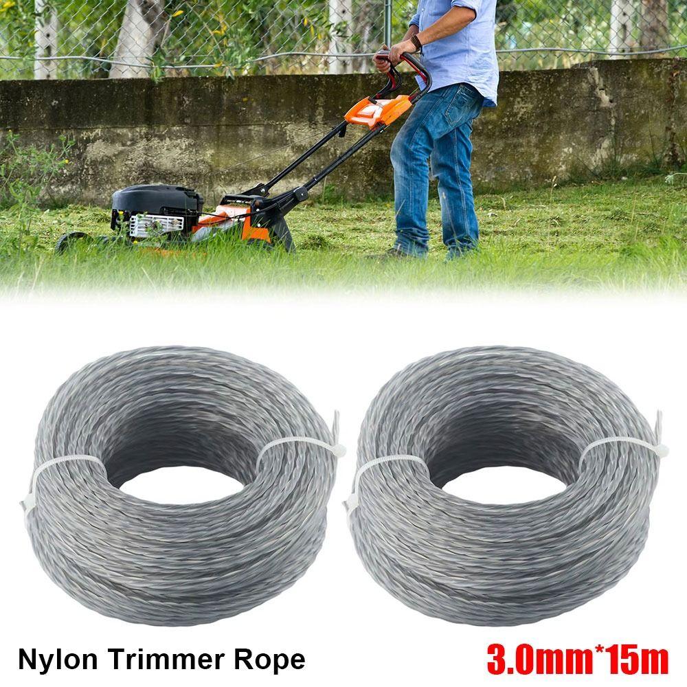 1 role Odolné lano pro křovinořez 3,0 mm * 15 m Spirálové lanko pro křovinořez Nylonové lano pro sekačku na trávu Příslušenství k sekačce na trávu