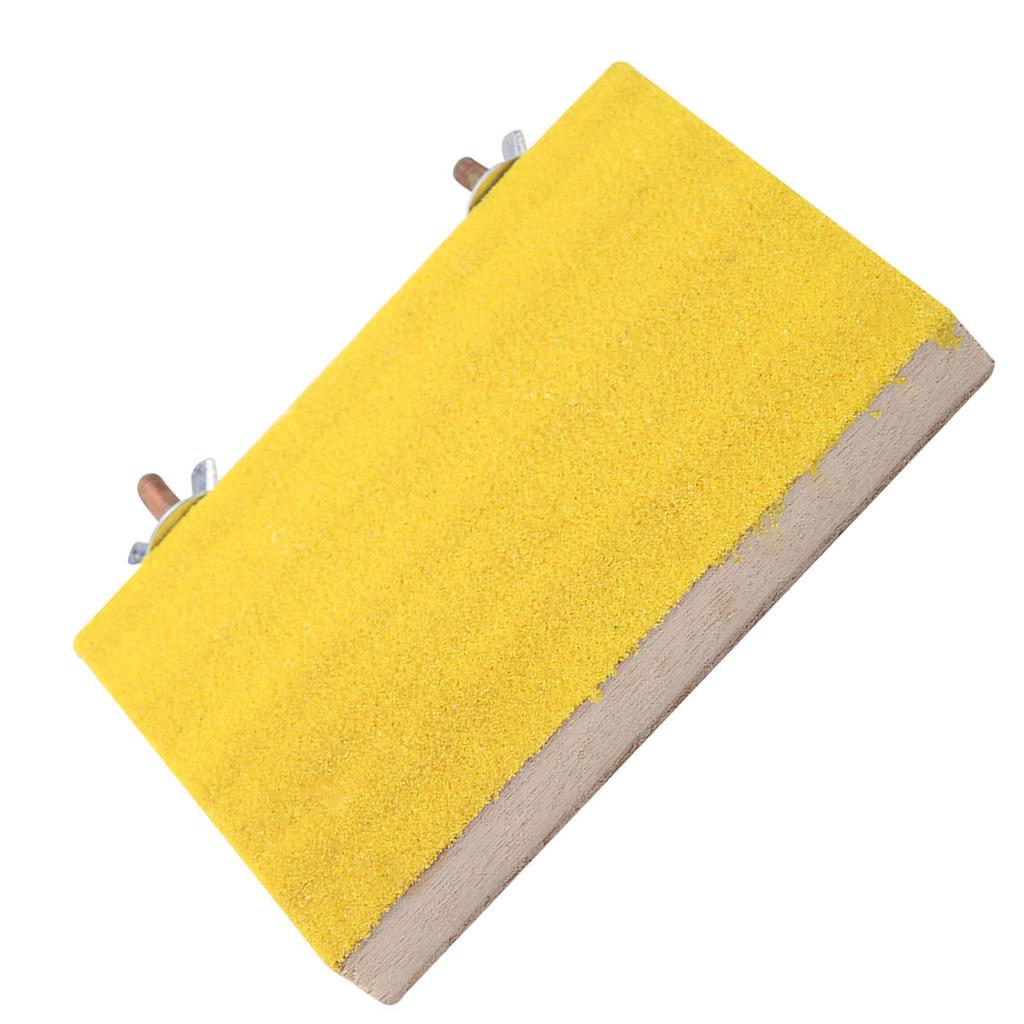 Stojak z grzędą dla ptaków Platforma Zabawka Plac zabaw do szlifowania pazurów dla papugi, chomika, wiewiórki (Żółty)