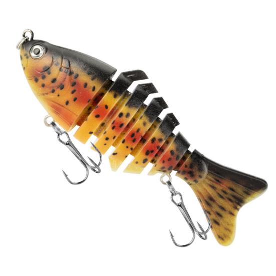 5Pcs Bionic Swimming Baits with Treble Hooks Realistic Looking Bright