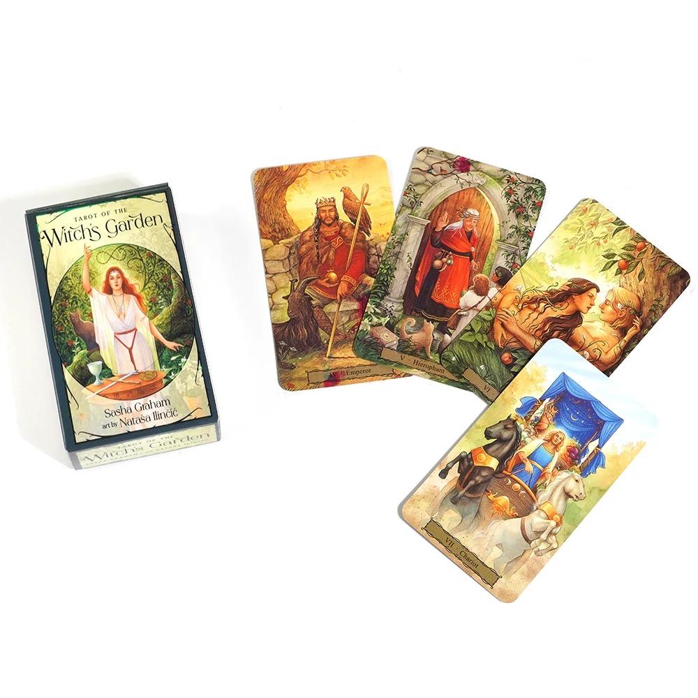 Carte de Tarot Grădina Vrăjitoarei 78 buc Divinație și Mister pentru Jocuri de Petrecere Cărți de Pachet
