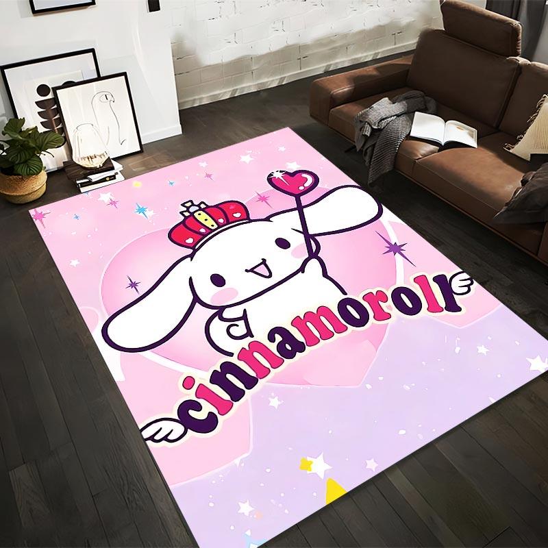 

Cute Cinnamoroll Cartoon Theme Carpet with Pink Heartful Design and Starry Background Suitable for use as an anti-slip1 for1room and bedroom sofas 40x60cm( 15x23in )