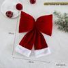 Wine Red Flocked Christmas Tree Ornament Ball