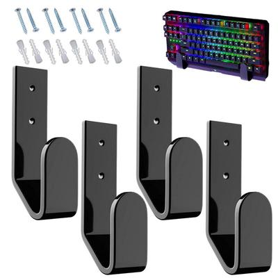 2/4pcs Acrylic Keyboard Wall Mount Hanger with Screw Keyboard Wall Mount Storage Organizer For Gaming Mechanical Keyboards