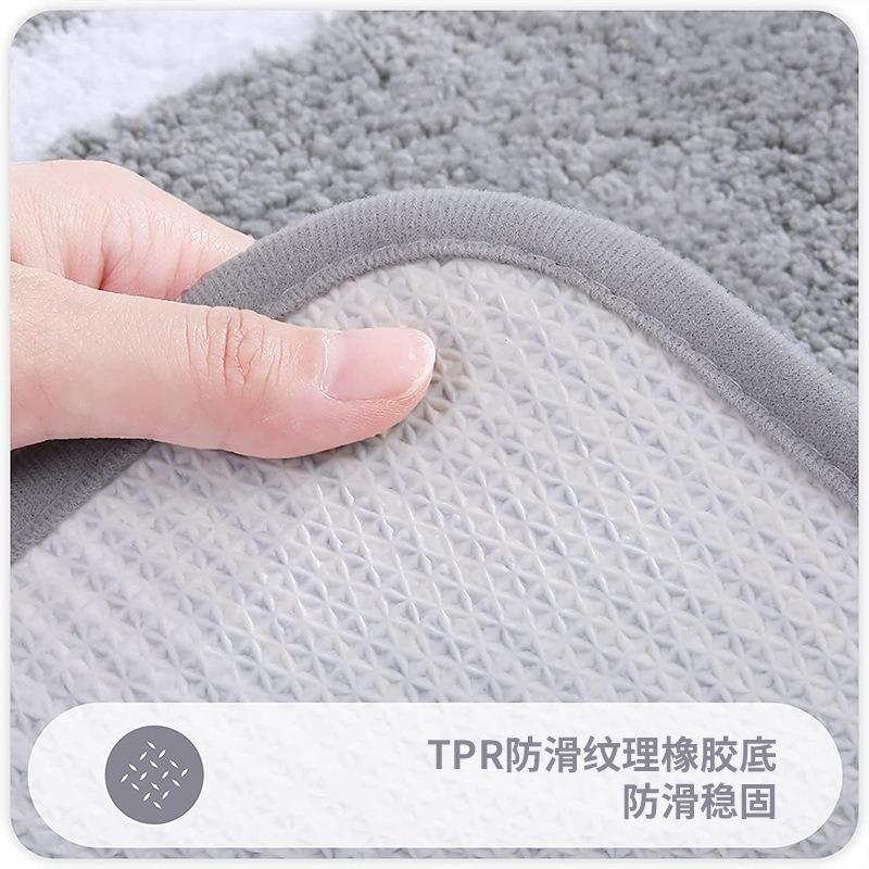 Olanly Soft Bathroom Plush Rug Absorbent Quick Dry Bath Mat Shower Pad Floor Protector Decor Non-Slip Living Room Bedroom Carpet