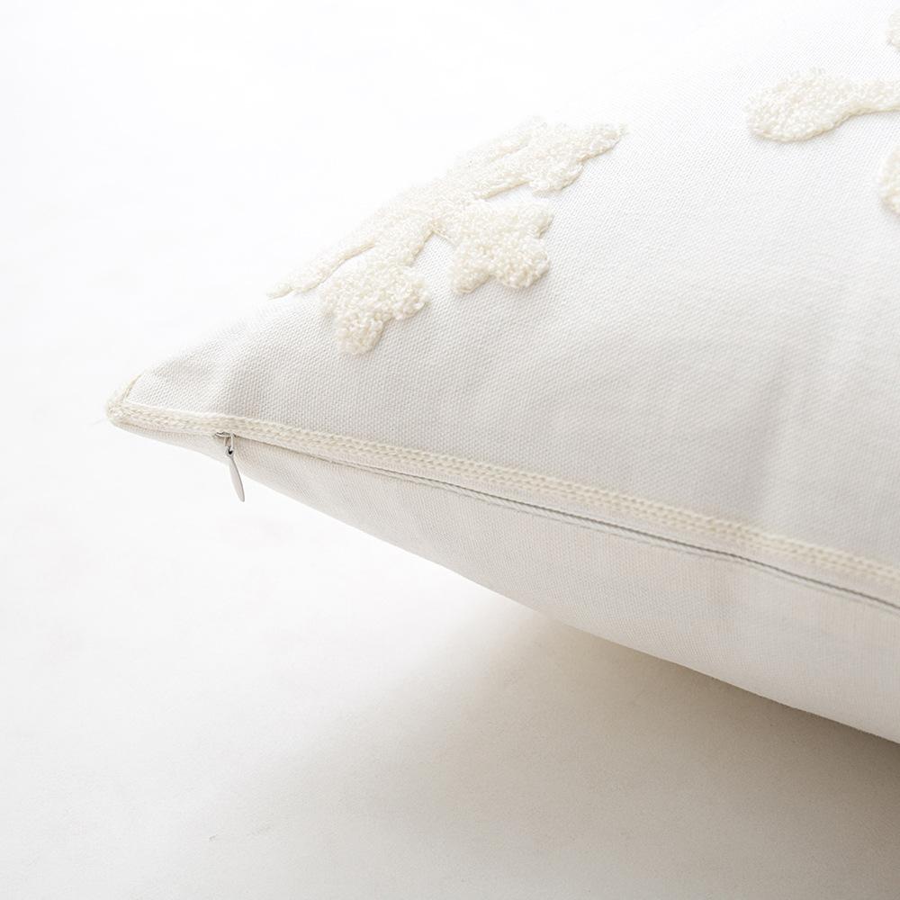 

Christmas Large Snowflake Embroidered Pillow Cover Living Room Sofa Cushion Cover Soft New Year Atmosphere Ornament Pillow Cover 45 * 45cm without core