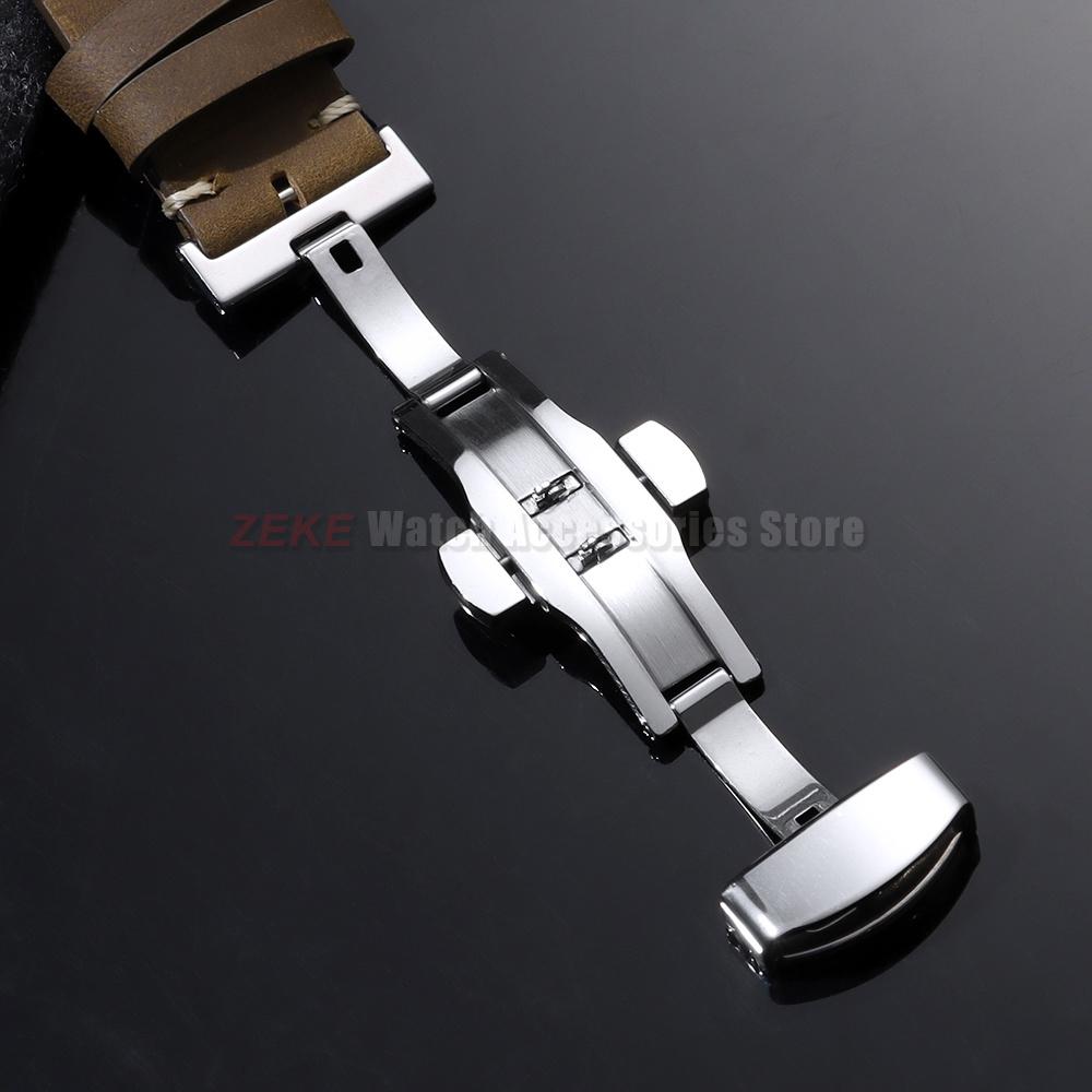 18mm 19mm 20mm 21mm 22mm 24mm Breathable Porous Watchbands Vintage Racing Leather Watch Strap for Seiko for Rolex Wristband Belt