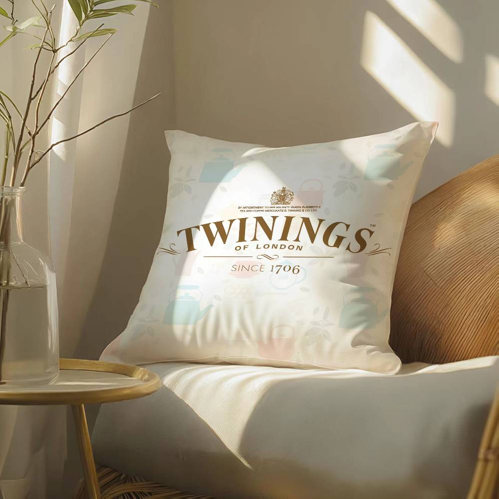 Elegant Red Twinings Pillow Case Silky Elegant Comfort Sofa Bed Invisible Zipper Beach Pillowcase