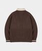 LETTERCOMO Teddy Blossom Essential Knit Zip-Up Brown