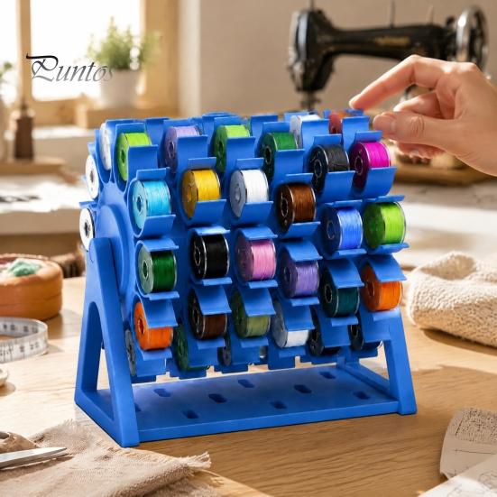Plastic Thread Stand 60-Spool Sewing Organizer Rack, 360 Degree Swivel Space Saving Professional Tailoring Tools Stand, Tabletop Storage Holder