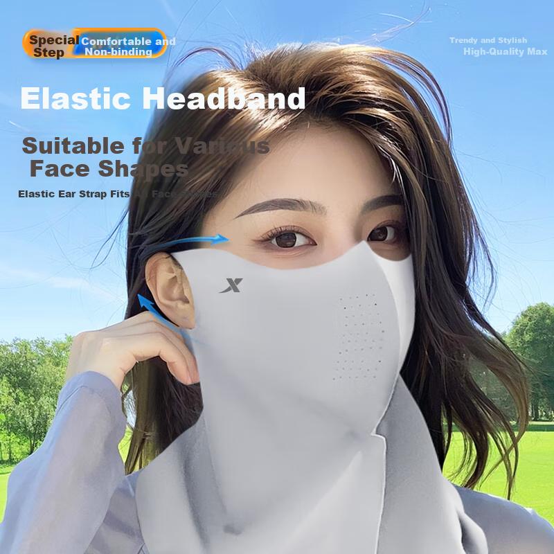 Sun Protection Cycling Face Mask, Hanging Ear Mosquito-Proof Neck Guard Mask, Face Covering, Ice Silk UV Protection, Three-Dimensional Sunshade