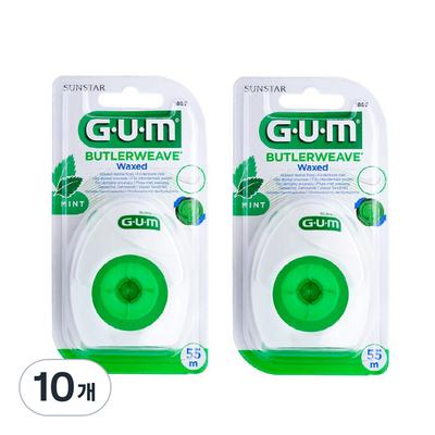 Gum Mint Wax 1855 Dental Floss, 10 kusů, 1 bal