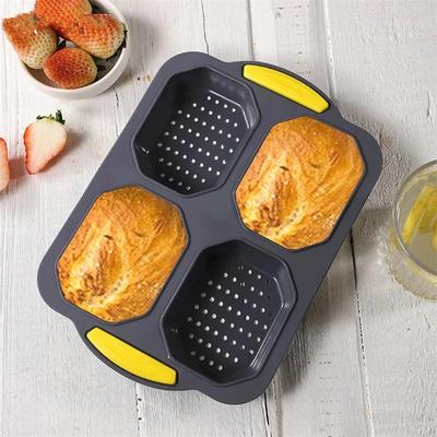 Baking Mould Restaurant Hamburger Bun Silicone Mold Foldable Reusable Bread Pan Heat Resistance DIY Kitchen Tool Accessories