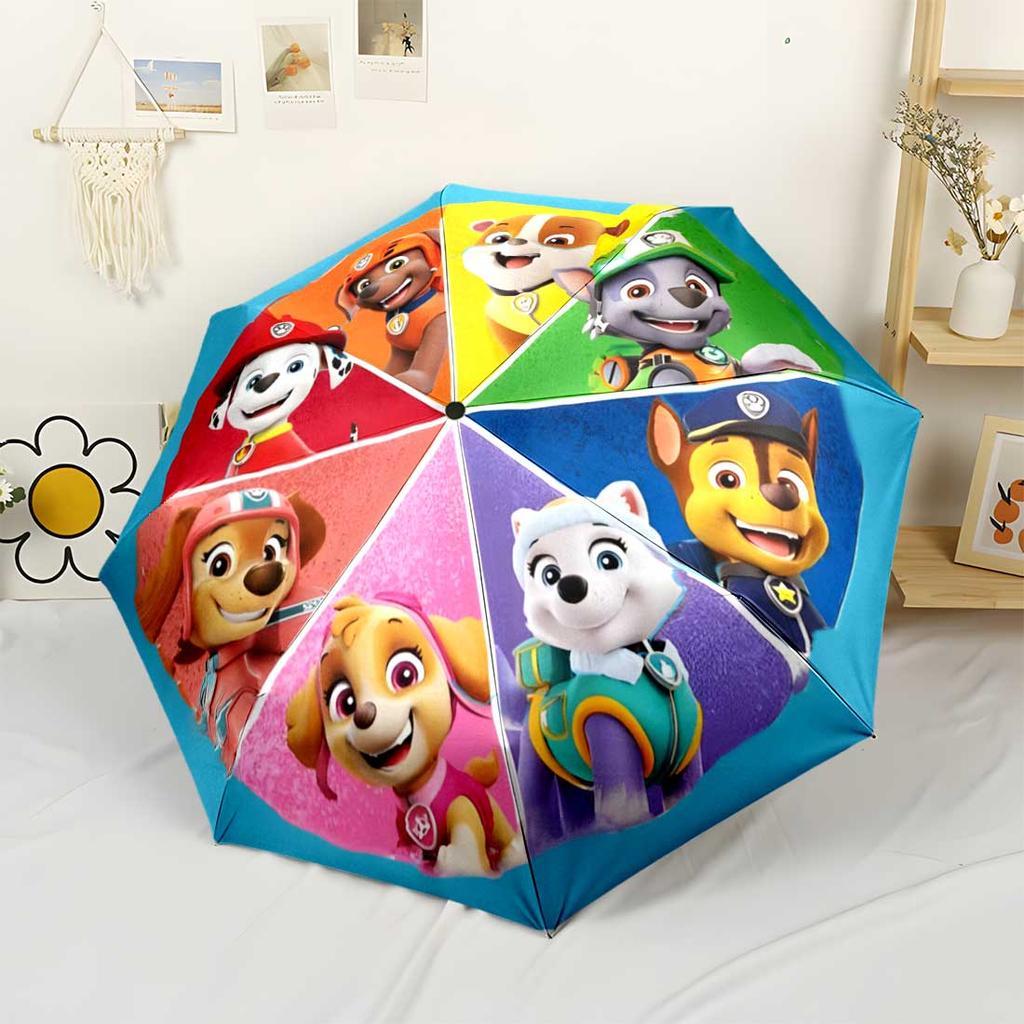 Paw Patrol Adventure Compact Travel Automatic Umbrella Retractable Design with 8-Rib Durability Compact Design for Outdoor Daily Use Fashion Lovers
