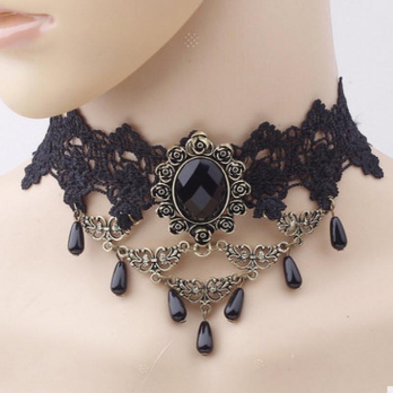 Lace Jewelry, European and American Lace Necklace, Versatile Neck Chain