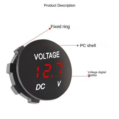 12V 24V LED Digitalanzeige Voltmeter Wasserdicht Spannung Auto Motorrad Batterie Voltmeter Spannungstester für Auto Boot Marine