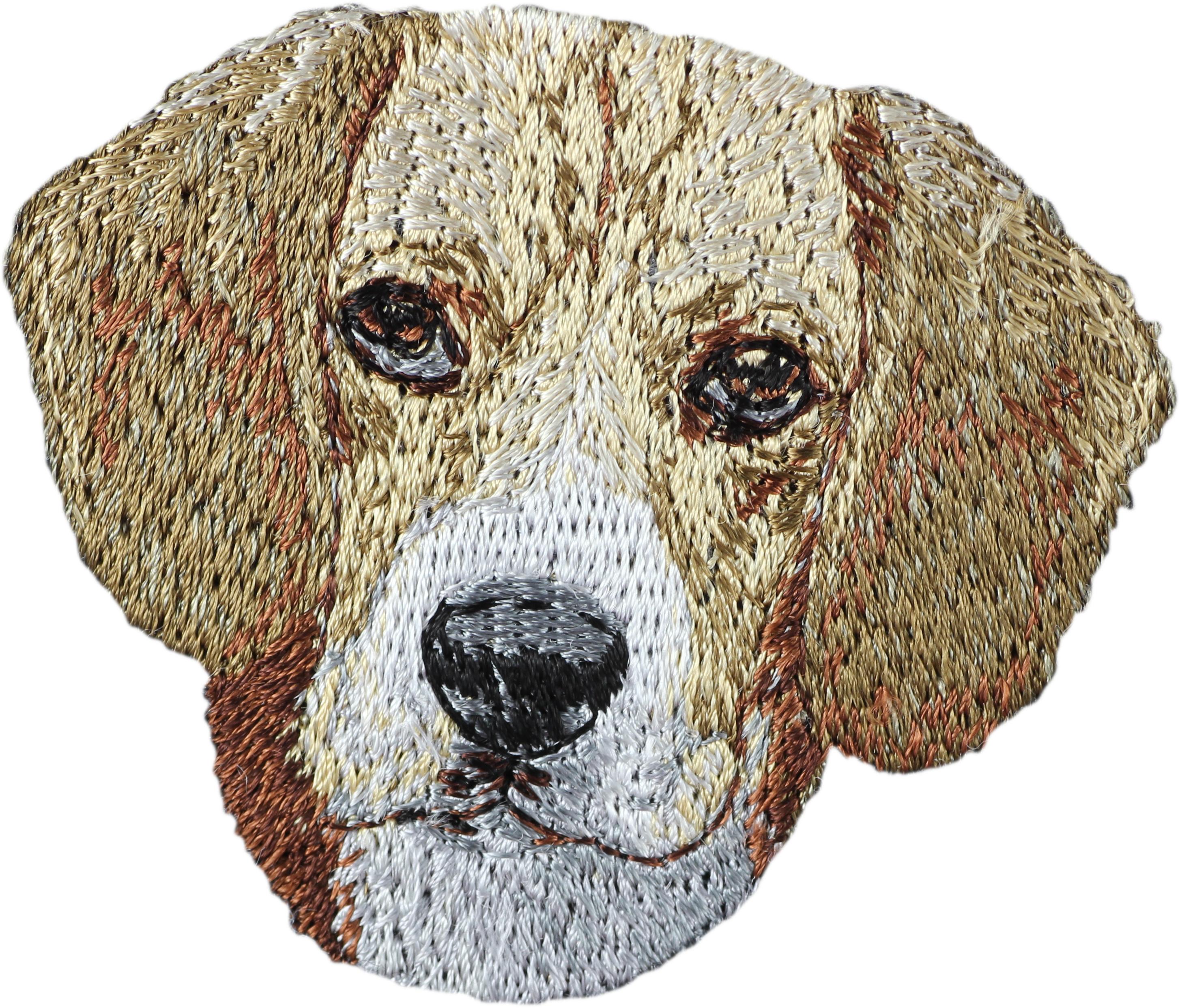 

Beagle - dog-shaped patch, embroidered patch, unique decoration for Art-Dog backpack різнокольорові кольору