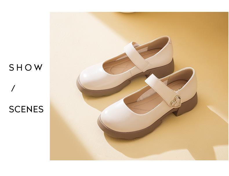 Women's Breathable Summer Low-Cut Leather Shoes, Thick Non-Slip Sole, Versatile Soft Mom Shoes SZ8123