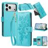 Fashion Long Lanyard Flip Leather Phone Case For iPhone 17 Pro Max 17E 16 Plus 15 14 13 12 Zipper Wallet Card Back Cover Coque