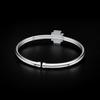 S925 Sterling Silver Open Cuff Bangle D VVS Moissanite Square Pave Setting Bracelet Women Fine Jewelry Pass Diamond Tester