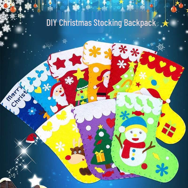 Handmade Christmas Stocking Ornaments DIY Craft Kit for Kids