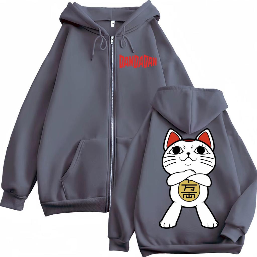 Anime Dandadan Turbo Granny Graphic Zipper Hoodies Men Women Fashion Cartoon Zip Up Sweatshirts