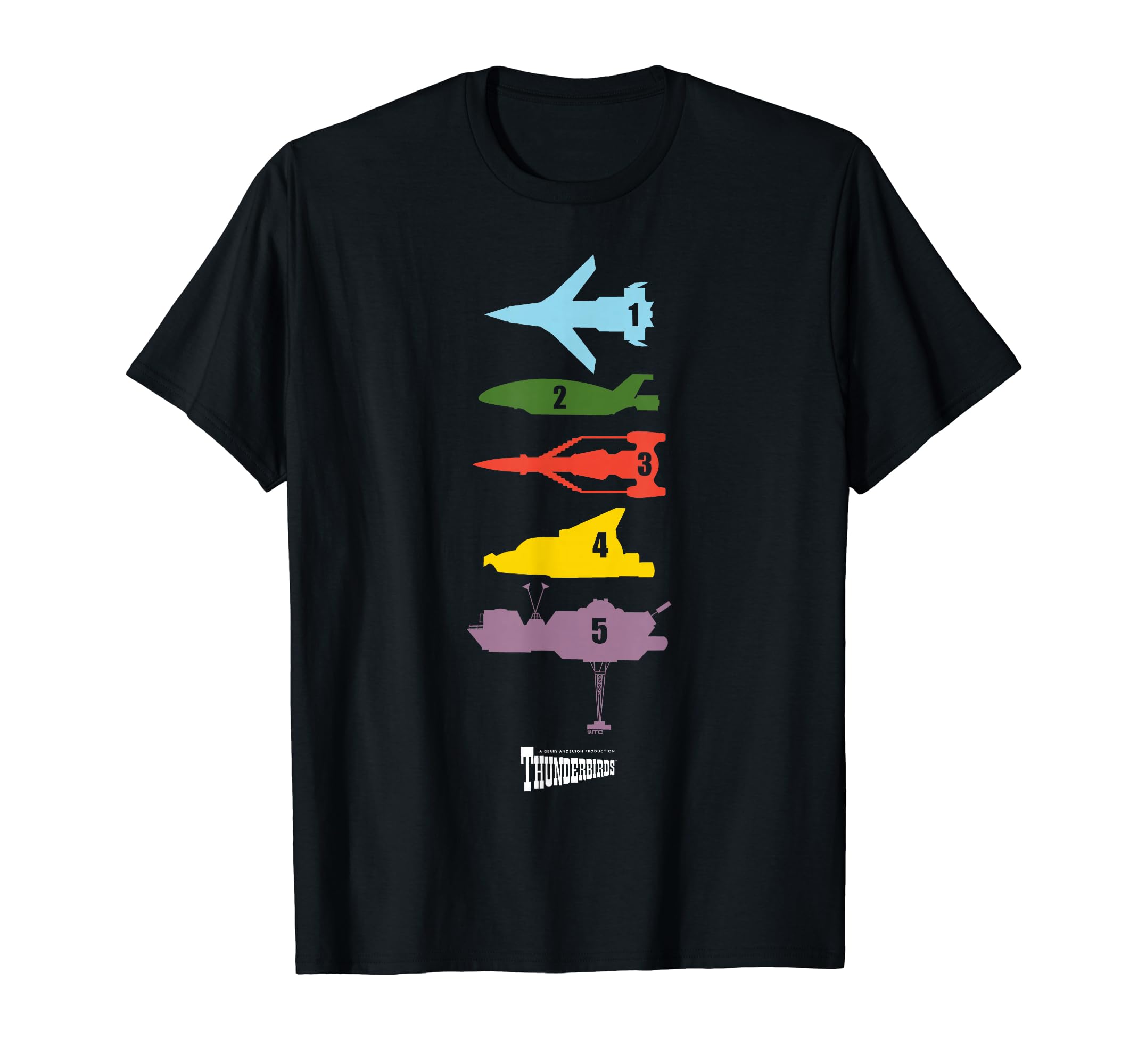 

Thunderbirds 1-5 Color Silhouette T-Shirt