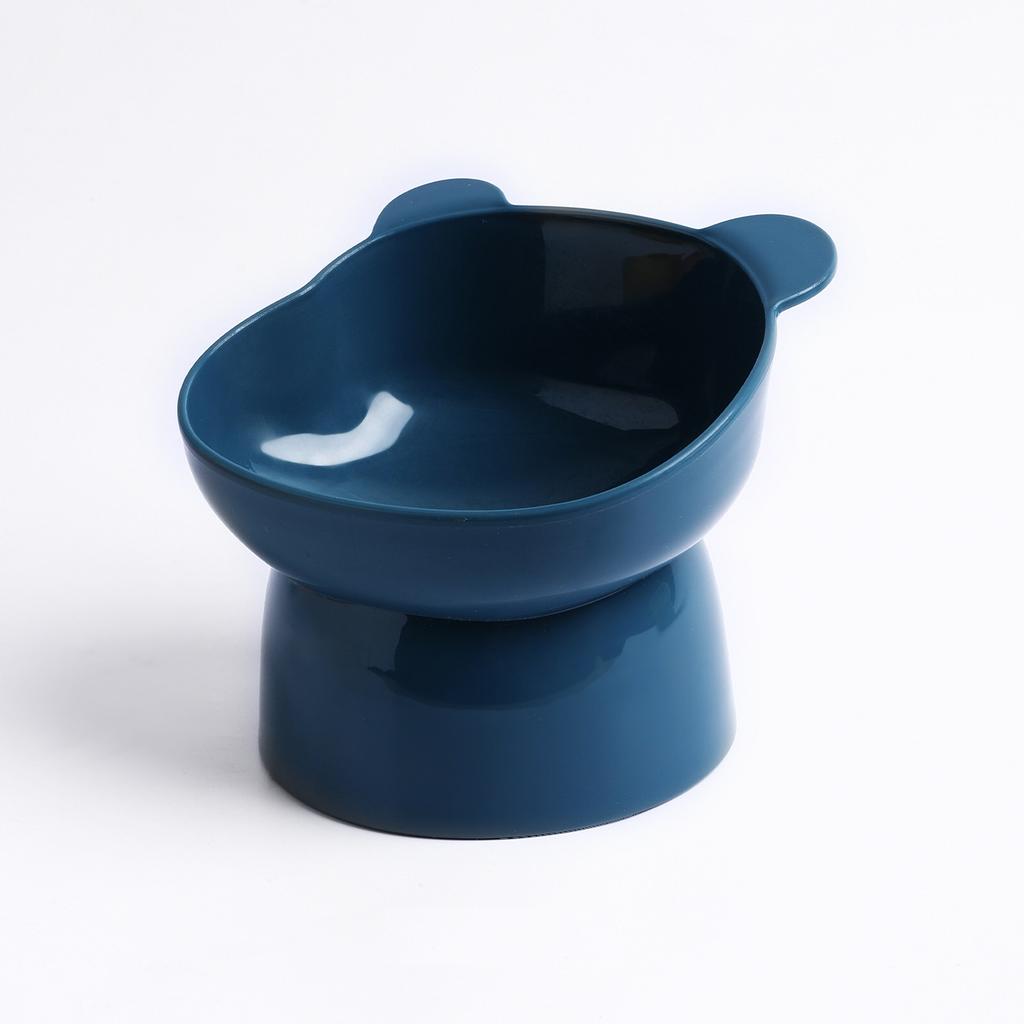 New Elevated Cat Bowls Stress Free Feeder and Waterer with Base Anti-Vomiting Tilted Raised Nonslip No Spill Dropship Pet Bowls