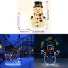 Christmas Snowman Metal Garden Decor With Lights For Holiday Festivities
