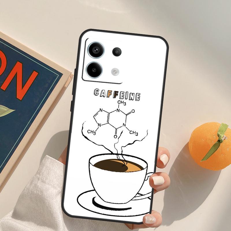 Wissenschaft Chemie Koffein Hülle Für Xiaomi Redmi Note 13 Pro 9 10 11 12 14 Pro 10S 11S 12S Redmi 14C 13C 10C 12C Hülle