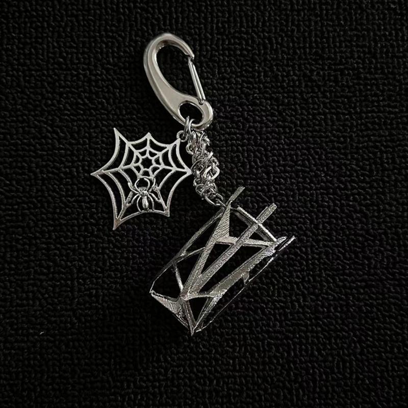 Gothic Punk Styles Detachable Key Chain And Metal Lighter Holder For Everyday Carry Lighter Protector Keychain