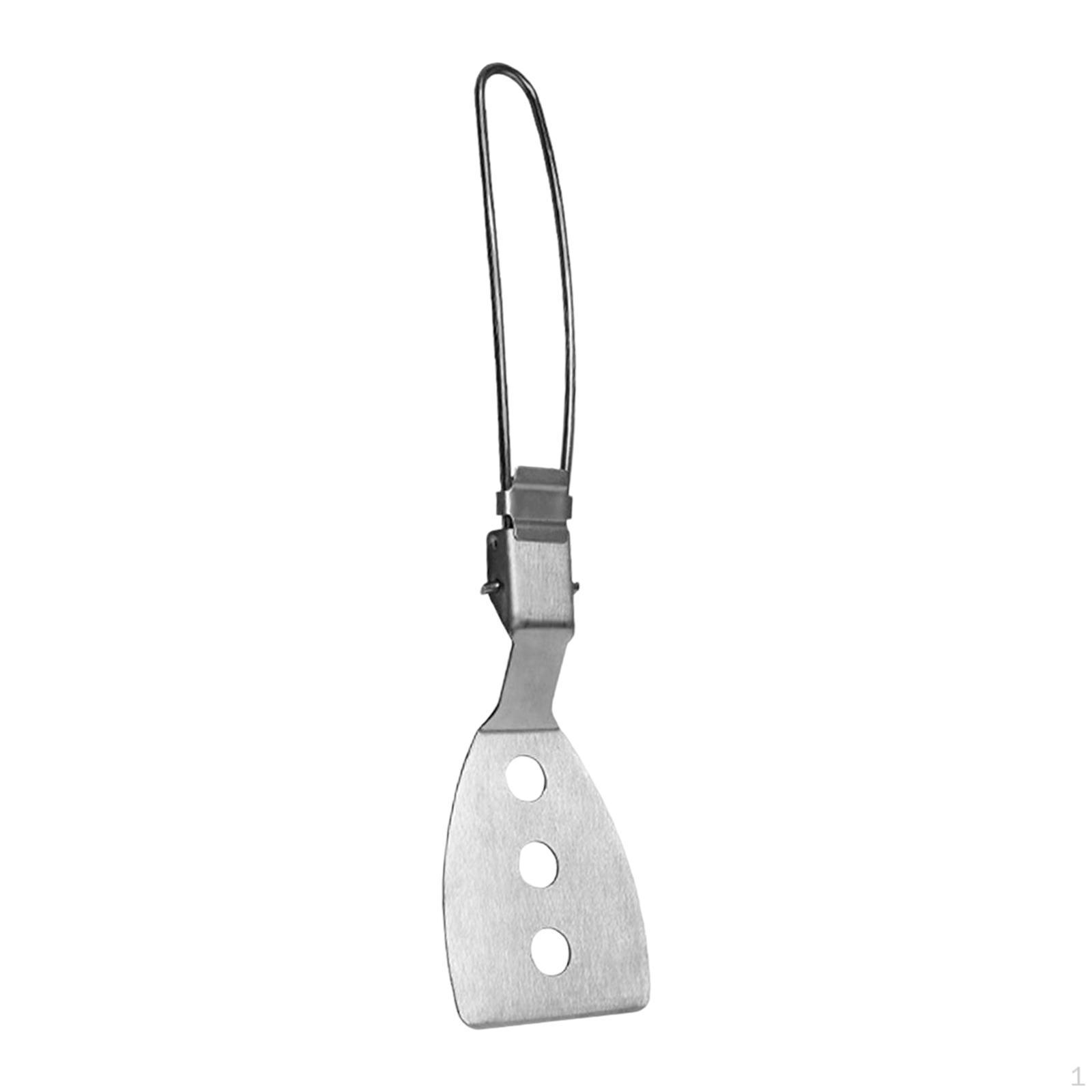 Metal Folding Spatula Stainless Steel Outdoor Cooking Accessories Picnic Equipment for Hiking