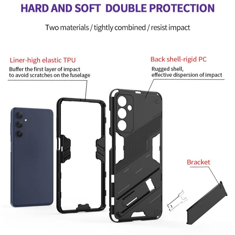 Funda Para Samsung Galaxy M54 M14 4G M34 5G Armadura Antigolpes Funda de Teléfono Anticaída Protege Cubierta Trasera Soporte Kickstand Coque Case