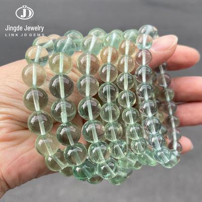 Bracciale da donna Jingde 8A Cristallo di Fluorite Verde Naturale con Perline