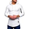 Slim Fit Round Neck Long Sleeved T-Shirt, Men'S Arm Zipper, Personalized Style Casual Base Shirt, Men'S T-Shirt