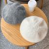 Mohair Wool Painter Hat Fluffy Knitted Octagonal Cap Artist Hat Knitted Beret Hat  Streetwear