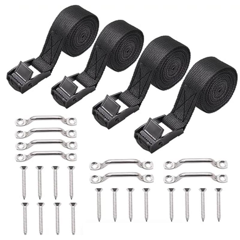 "Stainless Steel 304 Adjustable Tension Buckle and Binding Plate for Marine Yacht Accessories."