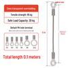 Transparent PVC Coated Stainless Steel Wire Rope with Fish Eye Terminal, 1.5mm~3mm Thick Anti-Fall Lighting Hanging Rope.