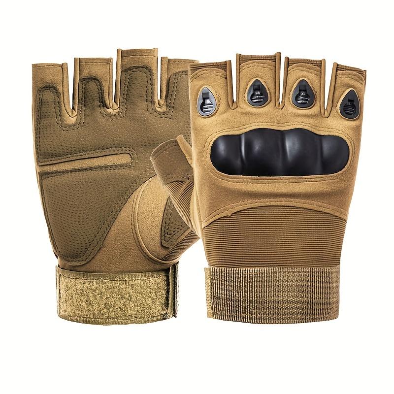 

Мотоциклетні рукавички на половину пальця Захист для чоловіків Захист без пальців Байкер Мотокрос Велоспорт Мотоцикліст Літо на природі M коричневий