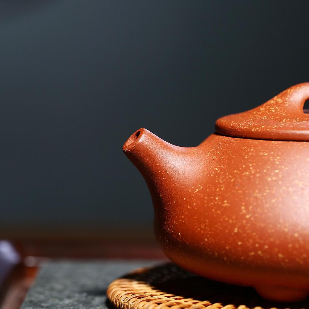 Yixing Zisha Dragon Blood Sand Shi Piao Teapot Handmade Set by Famous Artist