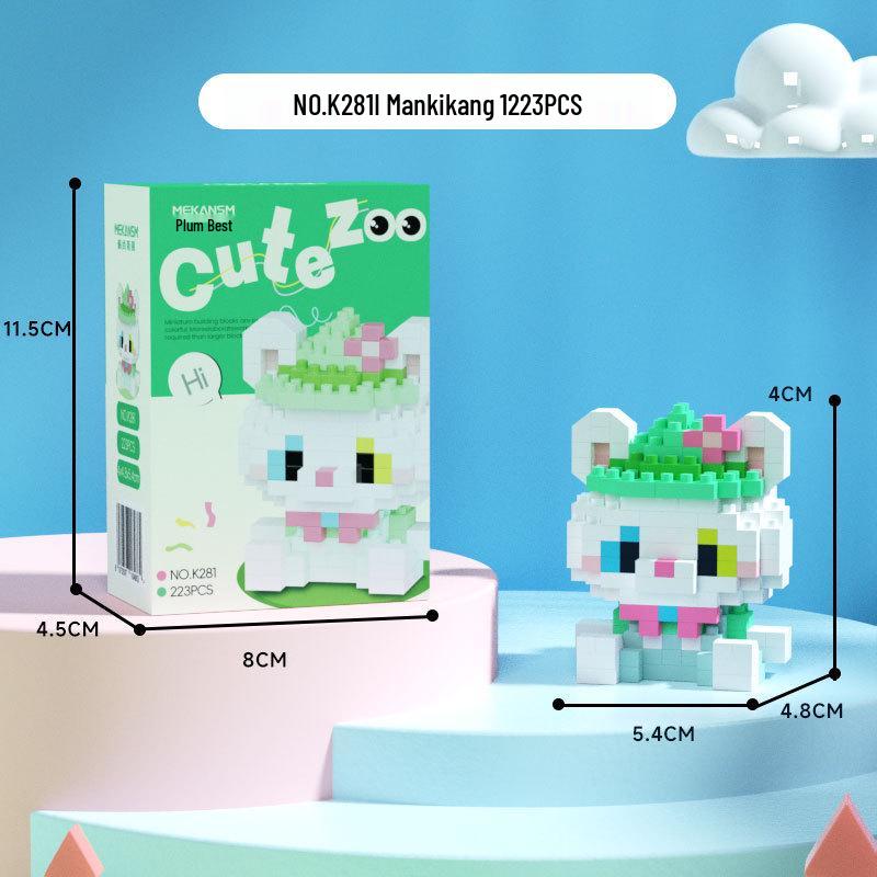 Penguin Top Hat Party Toy - Compatible Building Blocks for Small Animals