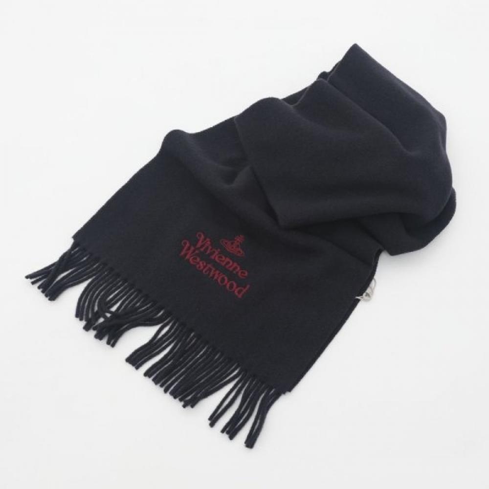 Vivienne Westwood Galleria Vivienne Westwood Английский логотип Общественный шерстяной глушитель 81030007 W00q7 K410 Navy Blue/ONE