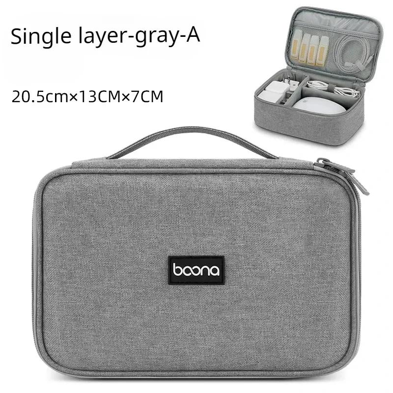 Travel Data Cable Laptop Power Bag Mobile Phone U Disk Charging Bank Storage Bag Business Trip Digital Accessories Organizer