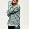 Oversized Plaid Sweater for Women Autumn Winter Soft Warm Pullovers Knitted Top