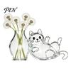 Cat Whisker Holder Whiskers Refrigerator Magnet, Transparent Furs Keepsake Vase Hair Storage Fridge Pet Memorial Decoration for Home, Kitchen