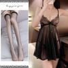 Sexy Lace Camisole Nightdress Set: Enhances Bust, See-Through Lingerie for Women