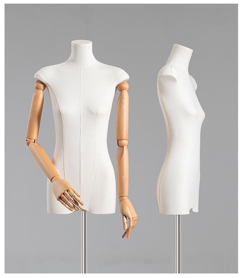 Adjustable Height Mannequin Stand with Arms for Women's Clothing Display